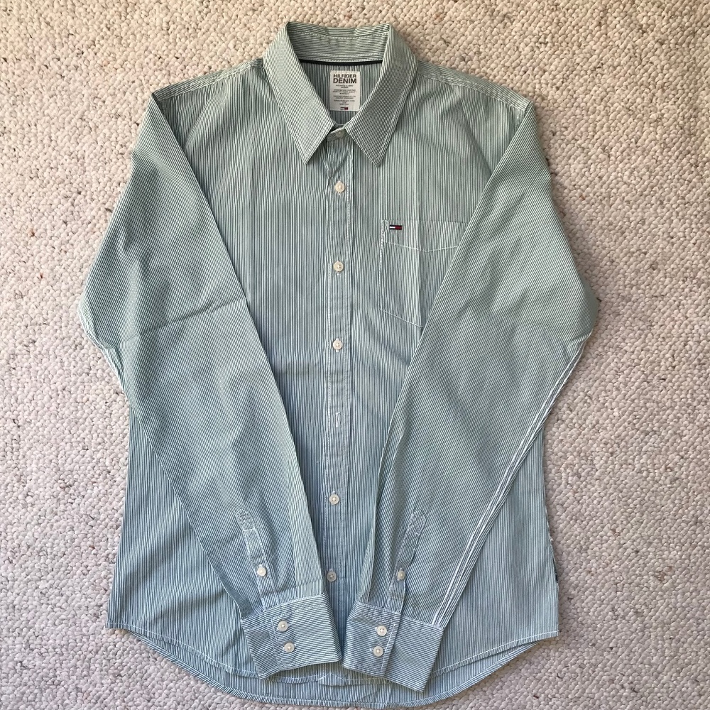 Authentic Tommy Hilfiger Denim Dress Shirt Medium